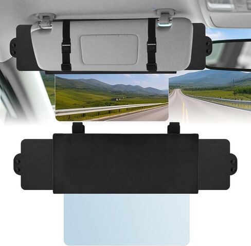 Sun Visor Extender for Car, Car Visor Extender Sun Blocker, Sunvisor Extension with Removable PC Sunshade Lens, Visors Extenders Attachment Anti-Glare for Safe Driving(Color:Clear) in Saudi Arabia