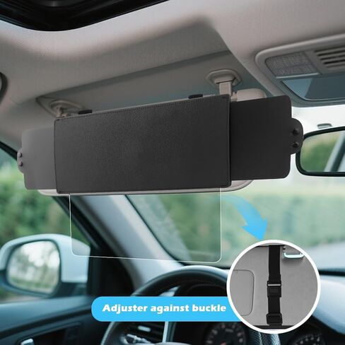 Sun Visor Extender for Car, Car Visor Extender Sun Blocker, Sunvisor Extension with Removable PC Sunshade Lens, Visors Extenders Attachment Anti-Glare for Safe Driving(Color:Clear) in Saudi Arabia