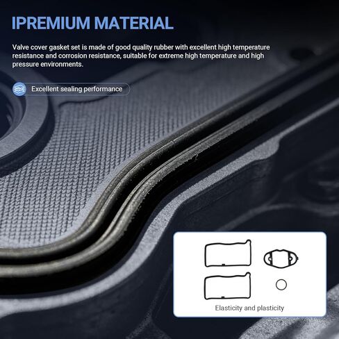 Cylinder Head Valve Cover Gasket Set Compatible with BMW 228i 320i 328i 328i 428i xDrive X1 X3 X4 X5 Z4 2012 2013 2014 2015 2016 2017 2018 N20B20A 2.0L L4 Replaces 11127588418 VS50761 in Kuwait