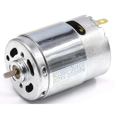 RS385-09400 DC Motor 24V, Carbon Brush Double Ball Bearing, High Torque Low Noise, 12V-36V Wide Voltage, for Household Appliances and Toys in Kuwait