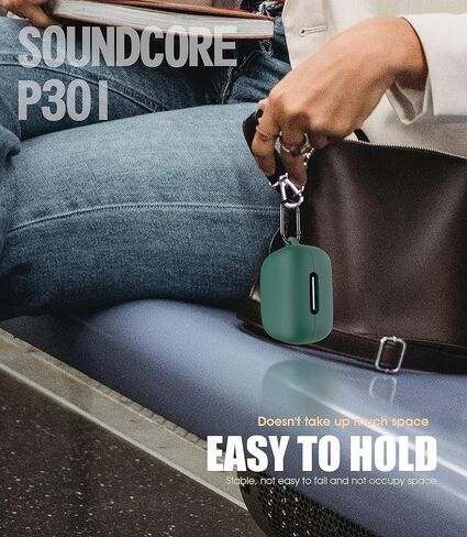 حافظة Seltureone لهاتف Anker Soundcore P30i لطيفة مع سلسلة مفاتيح ومجموعة تنظيف من السيليكون الناعم المقاوم للصدمات لهاتف Anker Soundcore P30i - وردي in Saudi Arabia