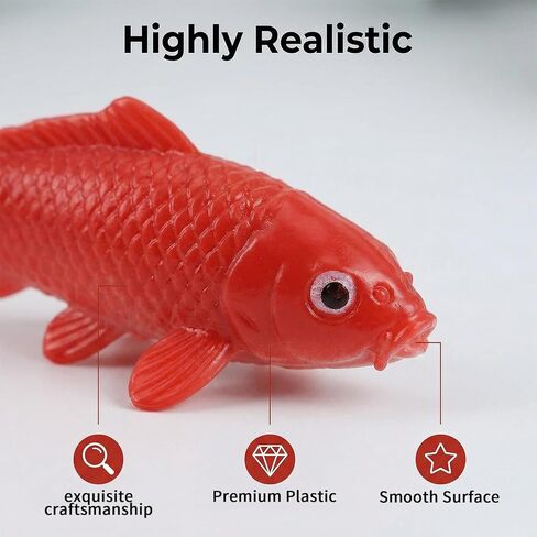 30 Pcs Mini Fish, Fake Koi Fish Cute Miniature Fake Fishes, Mini Goldfish Figurines Set, Mix Colorful Koi Fishes, Tiny Carps Tank Supplies, Fairy Garden Ornament Decoration Plastic Animals Tiny in Saudi Arabia
