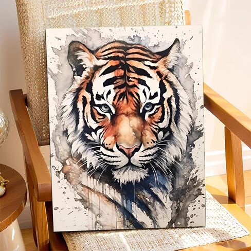XTCIXAL Paint by Numbers Kit for Adults Beginners, Tiger Paint by Number for Adult - 16" Wx20 L, Tiger Acrylic Canvas Painting Kits for Gifts Home Wall Decor in Saudi Arabia