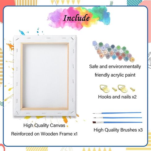 DIY Giraffe Paint by Number for Adults,Wooden Framed Animal on Toilet Painting Kits for Adult,Easy Color by Numbers Acrylic,Small Paint by Number Canvas Crafts Watercolor for Beginner Room Decor in Kuwait