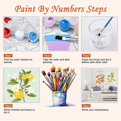 DIY Giraffe Paint by Number for Adults,Wooden Framed Animal on Toilet Painting Kits for Adult,Easy Color by Numbers Acrylic,Small Paint by Number Canvas Crafts Watercolor for Beginner Room Decor in Kuwait