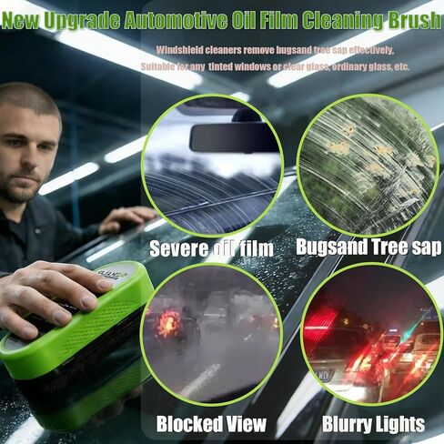 4 Packs Clear Vision Windshield Cleaner,Clear Vision Glass Cleaner,Clearvision Glass Cleaner for Car,Pure Vision Glass Cleaner Oil Film Improving Windshield Clarity & Visibility in Kuwait