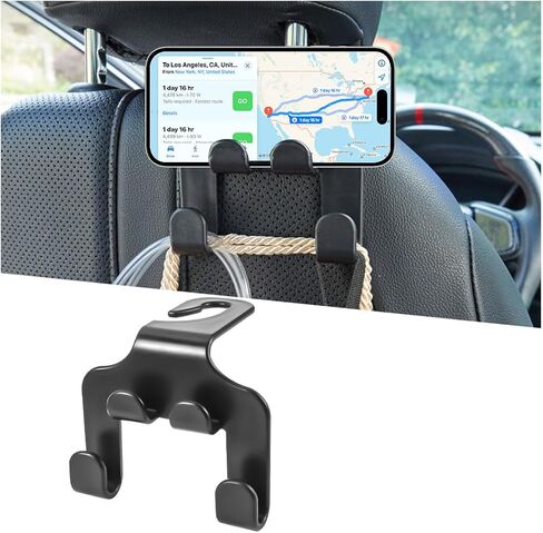 Car Seat Headrest Hook, 4 in 1 Multi-Use Vehicle Seatback Storage Hanger for Purse Handbag Coat, Space-Saving Auto Rear Seat Hanging Organizer Hook, Universal for SUV Truck Sedan in Kuwait