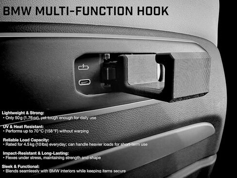 Proto Print Garage Multi-Function Hook Compatible with BMW Travel and Comfort System - Replacement for Part # 51-95-2-449-253 in Kuwait
