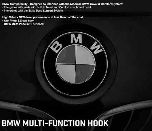 Proto Print Garage Multi-Function Hook Compatible with BMW Travel and Comfort System - Replacement for Part # 51-95-2-449-253 in Kuwait