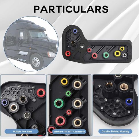 12-21425-001 Air Line Manifold with 1/8 Inch NPT Fittings Fit for Freightliner Cascadia 2008-2018 Replace# 12-21425-002 1221425001 1221425002 170.1015 FR-BRKE384 in Saudi Arabia