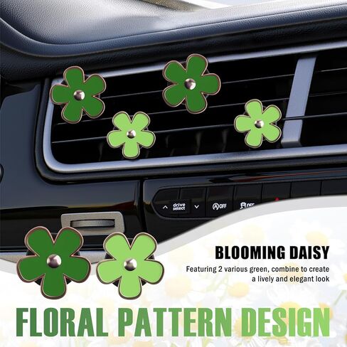 6PCS Flower Car Vent Clips Cute,2 Sizes Car Air Vent Clips for Cars Decorations Interior,Universal Cars Diffuser Vents Clip as Dashboard Decorations for Vertical/Horizontal Vents in Kuwait