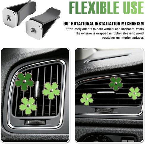 6PCS Flower Car Vent Clips Cute,2 Sizes Car Air Vent Clips for Cars Decorations Interior,Universal Cars Diffuser Vents Clip as Dashboard Decorations for Vertical/Horizontal Vents in Kuwait