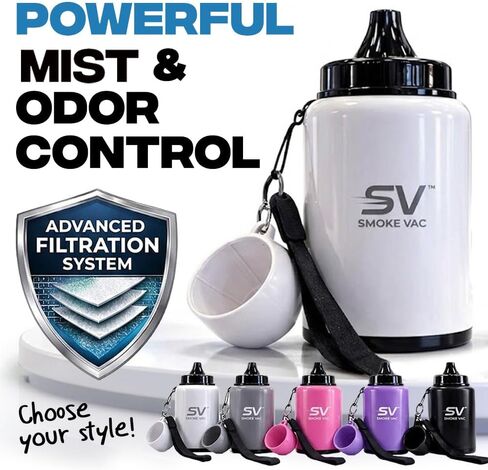 SmokeVac Handheld Personal Air Filter Sploof 4-Layer Filtration & One-Way Check Valve – Portable Mist Eraser & Odor Eliminator for Home, Car, Travel & Events (Grey) in Kuwait