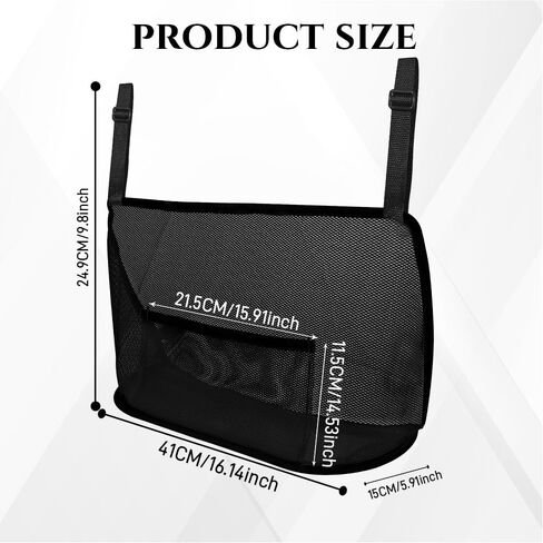 Car Net Pocket Handbag Holder, Purse Holder for Car, Driver Storage Netting Pouch for Handbag Purse, Mesh Vehicle Storage Organizer Between Front Seats Universal for SUV Truck RV (Black) in Kuwait