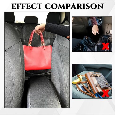 Car Net Pocket Handbag Holder, Purse Holder for Car, Driver Storage Netting Pouch for Handbag Purse, Mesh Vehicle Storage Organizer Between Front Seats Universal for SUV Truck RV (Black) in Kuwait