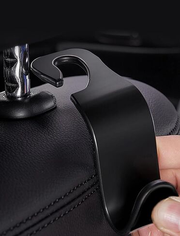 Car Headrest Hooks 4 Pack, Easy Hang Up for Purse, Bag, Shopping Bag, Hat, Glasses, Takeaway bag, Car Seat Headrest Hook, Car Seat Attachable Storage Organization fit Universal Vehicle Car in Kuwait