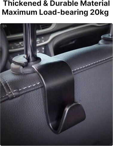 Car Headrest Hooks 4 Pack, Easy Hang Up for Purse, Bag, Shopping Bag, Hat, Glasses, Takeaway bag, Car Seat Headrest Hook, Car Seat Attachable Storage Organization fit Universal Vehicle Car in Kuwait