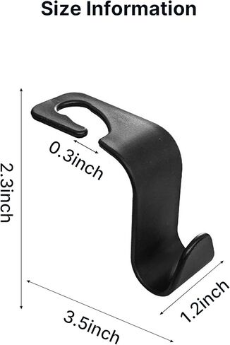 Car Headrest Hooks 4 Pack, Easy Hang Up for Purse, Bag, Shopping Bag, Hat, Glasses, Takeaway bag, Car Seat Headrest Hook, Car Seat Attachable Storage Organization fit Universal Vehicle Car in Kuwait