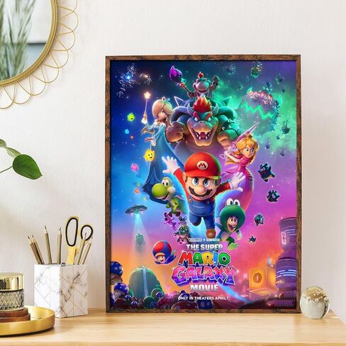 COMOR Super Mario Galaxy Game Movies Diamond Art Kits For Adults-Super Mario Galaxy Game Diamond Painting Kits-5d Diy Full Drill Round Rhinestone Gem Art Crafts Paintings For Home Wall Decor in Saudi Arabia