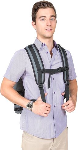 Manhattan Portage North End Bag With Laptop Sleeve And Chest Stabilizer In Military-Grade Fabric 1000D Cordura Water Resistant For Work Travel College (Black) in Kuwait