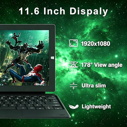 10.1" Windows 11 Tablet PC, Dual-Core CPU Windows Tablet, Ultra Slim 2 in 1 Tablet - 2.4/5G WIFI/4.2 BT/1280*800 Full HD/6GB RAM 64GB ROM Storage/4000mAh/Mini HDMI/USB-C/USB 3.0/2MP+5MP Camera in Saudi Arabia