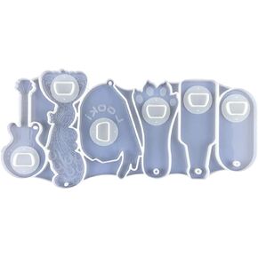 Epoxy Resin Mold Beer Opener Corkscrew Bottle Opener Silicone Mould Crafts Jewelry Keychain Making Tool Bottle Opener Epoxy Resin Mold (B) in Kuwait