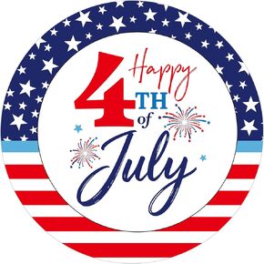 Alynta 4th of July Stickers 2 Inch Happy 4th of July Stickers 60Pcs Large Round Self-Adhesive American Flag Sticker Patriotic Sticker for Envelope Seals Cards Gift Wrapping (Independence Day) in Saudi Arabia