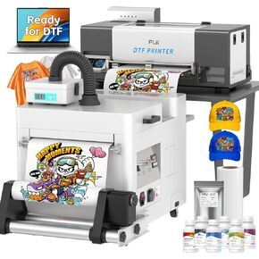 PLK DTF Printer A3,Upgraded XP600 DTF Printer, Double-Speed,Auto-Clean,Dual White Ink System,Low Ink Alert,Apparel Printing in Saudi Arabia