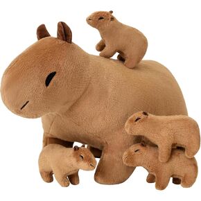 SQEQE Chubby Seal Pillow Plush with 4 Baby Seal Plushies in Her Tummy, Stuffed Cotton Plush Animal Toy for Kids and Adult Gift in Saudi Arabia