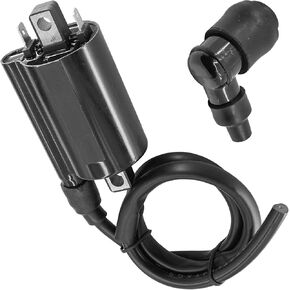 Caltric Ignition Coil with Spark Plug Boot Cap Compatible with Kawasaki 21130-2060 21121-2092 in Kuwait