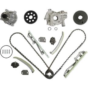 9-0387SA 4.6L Timing Chain Kit W/Guide Tensioner & Oil Pumpw & Water Pump Fit For Ford F-150 F-250 E-150 Econoline Club Wagon Expedition 4.6L 1997-2001 F5A2-6600B AW4122 in Saudi Arabia