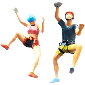 1/64 Rock Climbing Figures People Model Desktop Ornament Dioramas Hand Painted Layout Miniature Ornaments Supplies, 2 Pieces in Kuwait