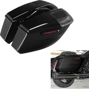 HR3 Dark Platinum Pinstripe Saddlebags with Speaker Lids Compatible with 2023 CVO Road Glide FLTRXSE CVO Street Glide FLHXSE (Replace for OEM) Fit for '24-later FLHX FLTRX FLTRXSTSE '25-later FLHXU in Saudi Arabia