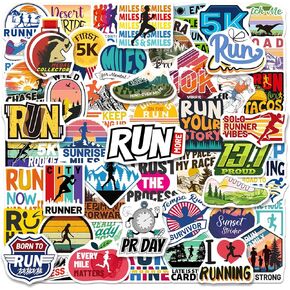 200PCS Running Stickers for Teens, Vinyl Running Sports Stickers for Water Bottle Laptop Scrapbook, Cool Cross Country Runner Gifts for Marathon Runners Women Men in Saudi Arabia