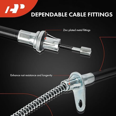 A-Premium Rear Driver & Passenger Side Parking Brake Cable Assembly Compatible with Dodge Grand Caravan 2003-2007 & Chrysler Town & Country 2001-2003 in Kuwait