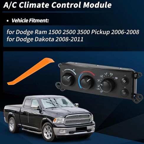 A/C Heater Climate Control Module for Dodge for Ram 1500 2500 3500 Pickup 2006-2008 for Dodge Dakota 2008-2011 HVAC Control Switch Panel No.55057079AB/55057079AA in Saudi Arabia