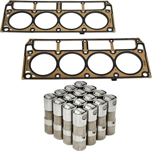 Michigan Motorsports LS1 Head Gasket w/Delphi LS7 Lifters | Fits GM LS Engines 4.8L 5.3L 5.7L | Complete Top-End & Valvetrain Upgrade | Set of 16 Lifters in Kuwait