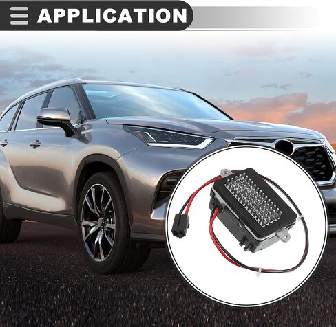 Motoforti HVAC Blower Motor Resistor, AC Blower Control Module, for Jeep Grand Cherokee 4.0L 4.7L 2001-2004, Metal Plastic, No.5012699AA, Black Silver Tone in Kuwait