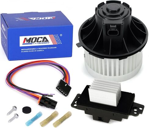 MOCA HVAC سخان منفاخ المحرك ومجموعة المقاوم تناسب شيفروليه 2003-2006 تاهو 4.8L 5.3L، لكاديلاك 2003-2006 إسكاليد 6.0L، تناسب النماذج فقط مع التحكم التلقائي في درجة الحرارة in Kuwait