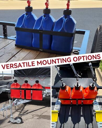 Gas Can 5 Gallon Fuel Container Holder,Fits Three 5 Gallon Gas Can,Compatible With VP Racing Fuel Jug 5.5 Gallon,VP Racing Fuel Jug,Gas Can Holder For Trailer(Holder Only) in Saudi Arabia