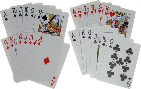 مجموعة أوراق لعب هيكوريفيل يوكر - مجموعتين من أوراق اللعب في صندوق واحد مع نرد كبير بحجم 40 مم in Kuwait