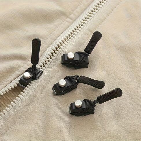 Universal Zipper Repair Kit, 12Pcs, 3 Sizes Adjustable Zipper Pull Replacement for Backpacks, Jackets, Luggage & Boots, No Tools Needed, Daily Essential Items in Kuwait