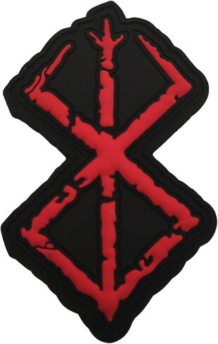 Berserk Rune Red Ancient Nordic Symbol Comic Manga Lover PVC Patch, Tactical Military Funny Hook and Loop Morale Patches PVC Patch for Bag, Molle Vest, Backpack, Clothing, DIY Applique, Hat, Jackets in Saudi Arabia