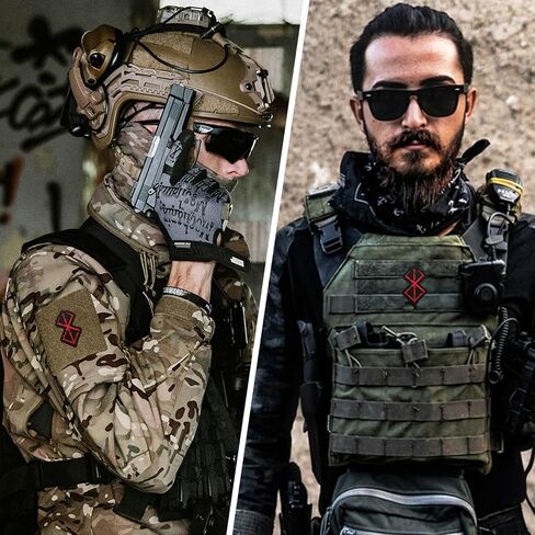 Berserk Rune Red Ancient Nordic Symbol Comic Manga Lover PVC Patch, Tactical Military Funny Hook and Loop Morale Patches PVC Patch for Bag, Molle Vest, Backpack, Clothing, DIY Applique, Hat, Jackets in Saudi Arabia