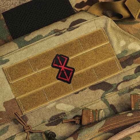 Berserk Rune Red Ancient Nordic Symbol Comic Manga Lover PVC Patch, Tactical Military Funny Hook and Loop Morale Patches PVC Patch for Bag, Molle Vest, Backpack, Clothing, DIY Applique, Hat, Jackets in Saudi Arabia