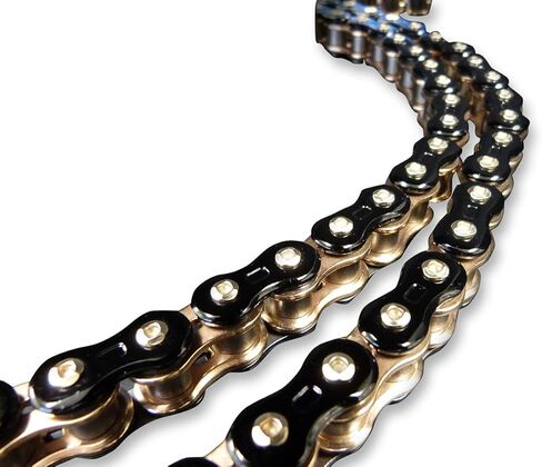 EK Motor Sport "EK Chain 520 Z 3D Premium Chain - 150 Links - Black/Gold in Saudi Arabia