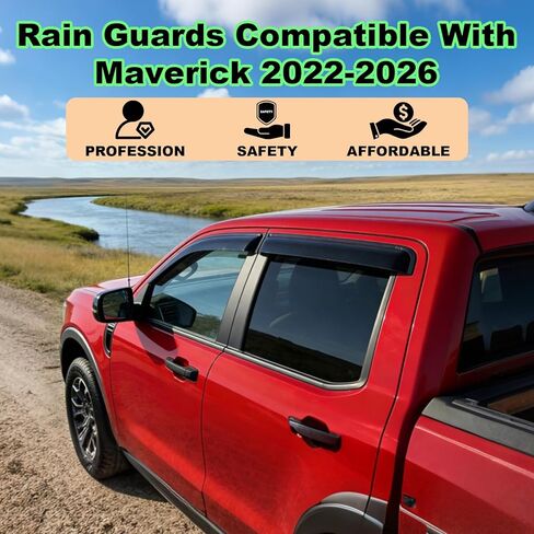Rain Guards for 2022-2026 Ford Maverick Accessories Window Visor Side Wind Deflector XL XLT Lariat 4PCS in Saudi Arabia