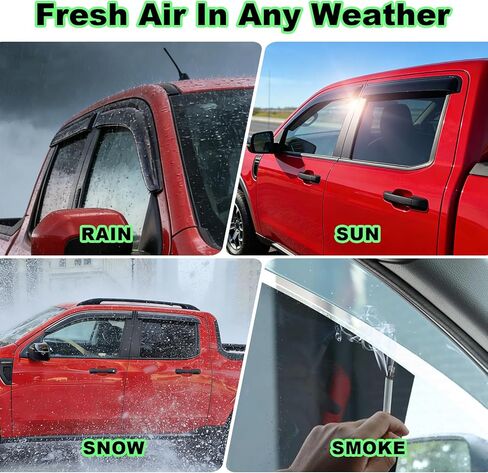 Rain Guards for 2022-2026 Ford Maverick Accessories Window Visor Side Wind Deflector XL XLT Lariat 4PCS in Saudi Arabia