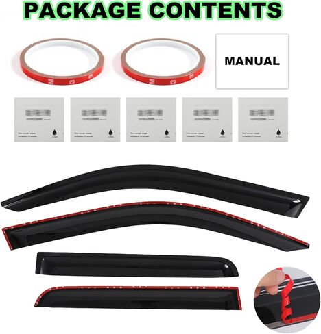 Rain Guards for 2022-2026 Ford Maverick Accessories Window Visor Side Wind Deflector XL XLT Lariat 4PCS in Saudi Arabia