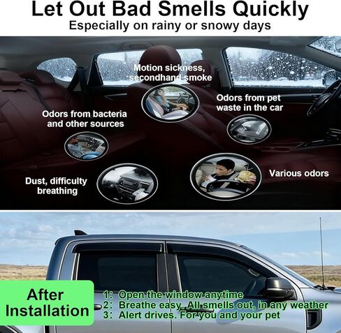 Rain Guards for 2022-2026 Ford Maverick Accessories Window Visor Side Wind Deflector XL XLT Lariat 4PCS in Saudi Arabia